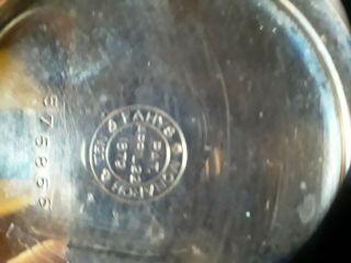 18 size Columbus Railway King Double Sunk Pocket Watch Dial.  / Fahys No.  1 Case 3