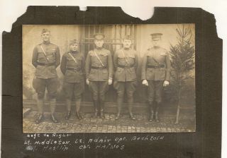 Wwi Rppc: Officers Of The 8th Infantry Div,  8th Division,  Aef,  Germany 1920 Ided