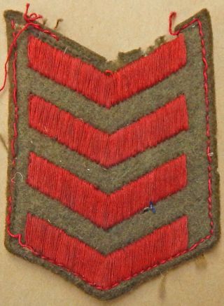 War Service Chevrons Four Years Overseas Service Ww1 Removed From Tunic Sleeve