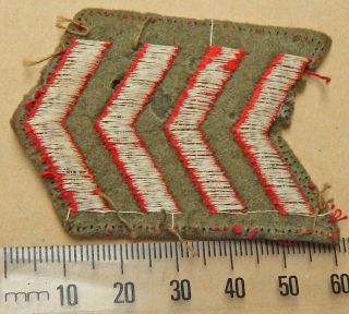 War Service Chevrons FOUR YEARS Overseas Service WW1 Removed From Tunic Sleeve 2