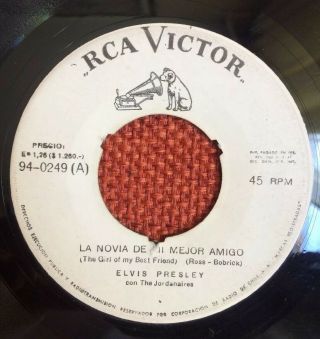 Elvis Presley - Chile Single Rca 45 Rpm 7 " White Labels Vg,