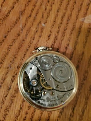 Vintage Elgin 15 Jewel Pocket Watch For Repair