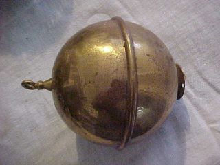 Victorian Brass Kerosene / Oil Library / Hall / Hanging Lamp Weight Ball Shaped