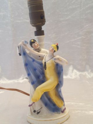 Vintage Porcelain Victorian Man And Woman Figurine Table Lamp