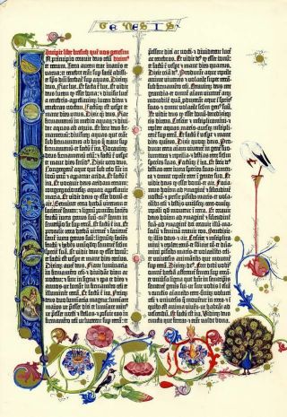 Gorgeous Gutenberg Print W/ 1400 