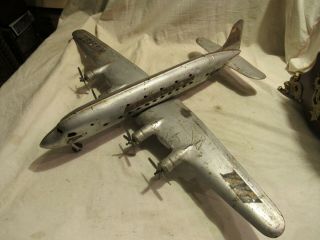 Vintage Marx Pan Am World Airways Rare 4 Blade Landing Geared Props Airplane