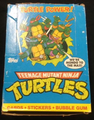 1989 Topps Teenage Mutant Ninja Turtles Wax Box 48 Wax Packs