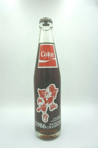 1986 University Of Louisville National Champs Basketball Coca - Cola Bottle Coke