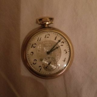 Vintage Elgin Open Face Pocket Watch 12 Size 17 Jewels Grade 345 Gold Filled