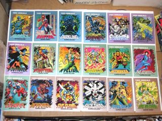 1993 Marvel Annual Promo 28 Card Set Superhero - Villain Avengers Spiderman