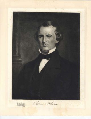 President Andrew Johnson 10x13 Engraving