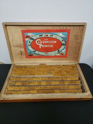 Vintage 1932 The Classroom Printer - Stamp Set The Classroom Teacher 250,  Stamps