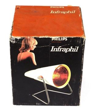 Vintage Philips Infraphil Heat Lamp Collectable Health Retro Healing Warmth