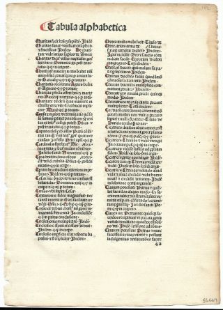 15thc Incunabula Leaf/page " The Pauper 