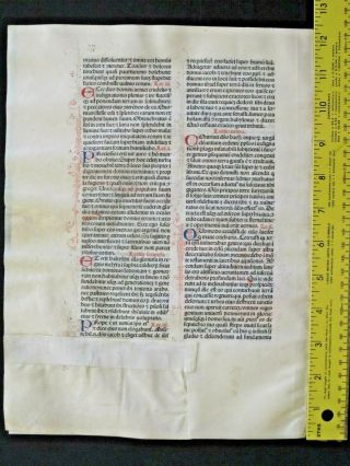 Flawed extremely rare incunabula Breviary lf.  vellum,  Jenson1478,  deco initials 2
