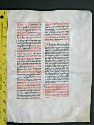 Flawed extremely rare incunabula Breviary lf.  vellum,  Jenson1478,  deco initials 3