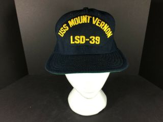 US NAVY USS Mount Vernon LSD 39 RARE VINTAGE ERA Snapback Cap Hat 2