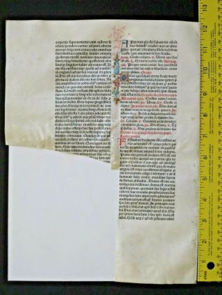 Flawed Extremely rare incunabula Breviary lf.  vellum,  Jenson1478, .  deco initials 2