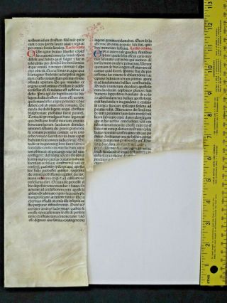 Flawed Extremely rare incunabula Breviary lf.  vellum,  Jenson1478, .  deco initials 3