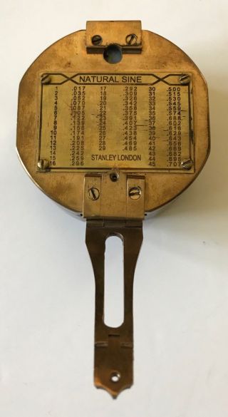 Vintage/antique Brass Natural Sine Stanley London Compass
