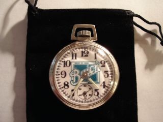 Vintage 16s Westclox Buick Auto Theme Dial In Fancy Case Runs Well.