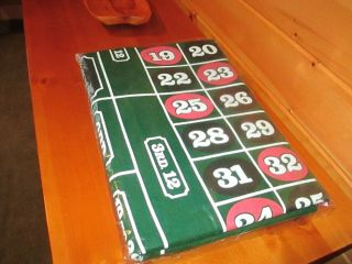 36 " X 72 " Green Felt Roulette Casino Gaming Table Layout Mat