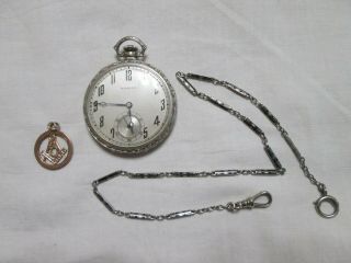 Antique Masonic Watch Fob 1920s 10k Solid Gold