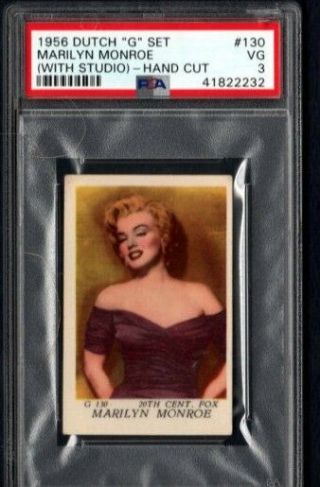 1956 Marilyn Monroe Psa 3 Dutch  G " Set 130