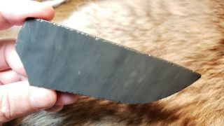 Burns Green Camo Obsidian Flint Knapping Primitive Skinning Knife Preform Blank