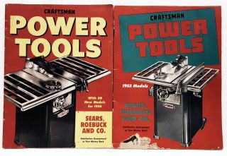 Vintage Sears Craftsman Power Tools Catalogs 1955 And 1956
