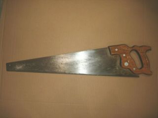 H.  Disston & Sons 26 " 8 Tpi Vintage Hand Saw And It Cuts Great