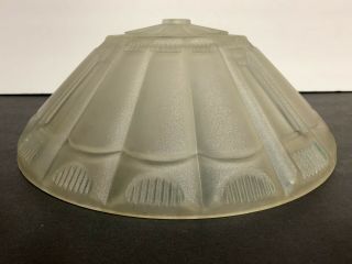 Vintage Art Deco Frosted Glass Ceiling Light Lamp Shade 10 3/4 " Diameter