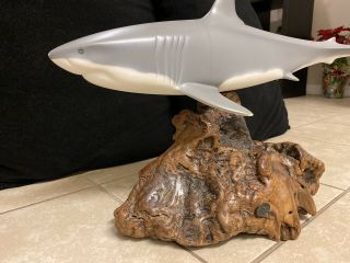Great White Shark Limited Edition Sculpture Vintage 24 “ Inches By John Perry