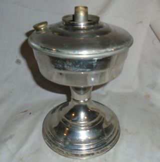 Vintage Aladdin Model 12 Nickel Finish Oil Lamp