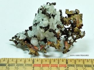 Native Copper With Quartz 2.  75x1.  75x1.  50 Inches 85.  70gr.  From Keweenaw,  Michigan