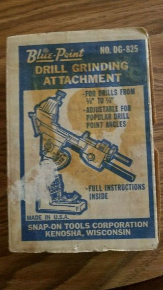 VINTAGE BLUE POINT SNAP ON DRILL GRINDING ATTACMENT. 3