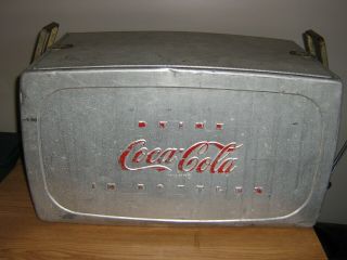 Vintage Aluminum Drink Coca Cola In Bottles Cooler