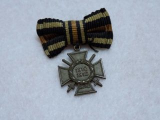 Wwi Imperial German - Prussian Hindenburg Cross With Swords Miniature Medal