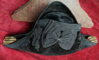 1800s Antique British Royal Naval Officer Bicorn Boxed Navy Hat Uniform
