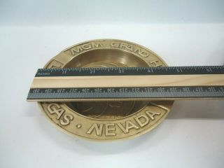 Vintage MGM Grand Hotel Las Vegas Brass Ashtray 2