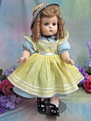 Antique 1941 Madame Alexander 18 " Jeannie Walker Composition Doll Tagged Dress
