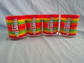 Vintage Five Flavor Life Savers Lifesavers Candy Drinking Glasses Set Of 4