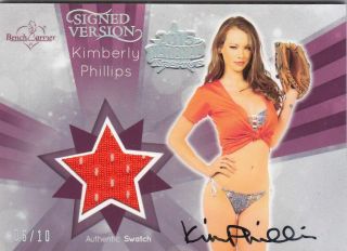 2019 Benchwarmer 40th National Kimberly Phillips Autograph Swatch Card /10