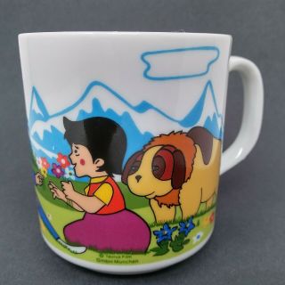Vintage Heidi Girl Of The Alps Japanese Anime Porcelain Coffee Mug Tea Cup