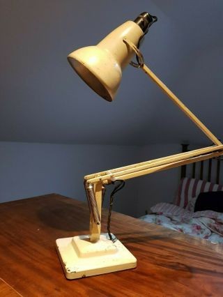 Herbert Terry Cream 2 Step Anglepoise Lamp.  Circa 1950 