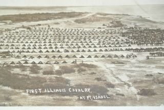 1917 WW I Photograph of First Illinois Cavalry at Point Isabel 5 