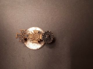 Ww1 German Medal Stick Pin Badge Iron Cross 1914 - 1918 Helmet Swords World War 1
