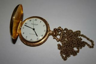 Andre Rivalle 17 Jewels Swiss - Made Wind - Up Gold - Tone Vintage Pocket Watch