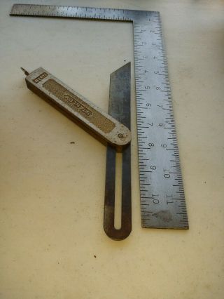 Stanley No.  18 T Bevel 8 Inch Sliding Square - Usa Made Tool