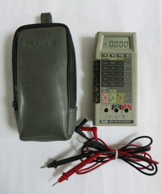 Vintage Fluke 8060a True Rms Multimeter,  W/ Fluke Case / Leads,